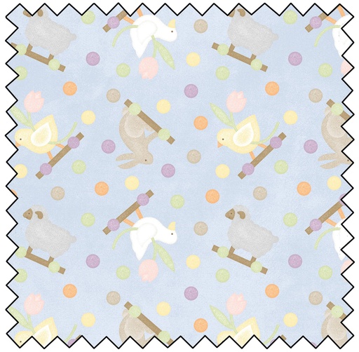 [MASF10561-B] Little Chicks Flannel Pull Toys - BLUE