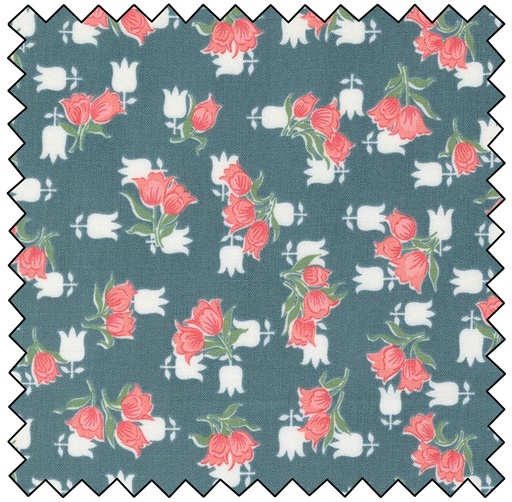 [M55314-15] Rosemary Cottage - Tulip Florals - LAKE