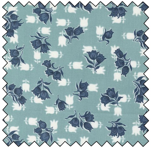 [M55314-16] Rosemary Cottage - Tulip Florals - SKY