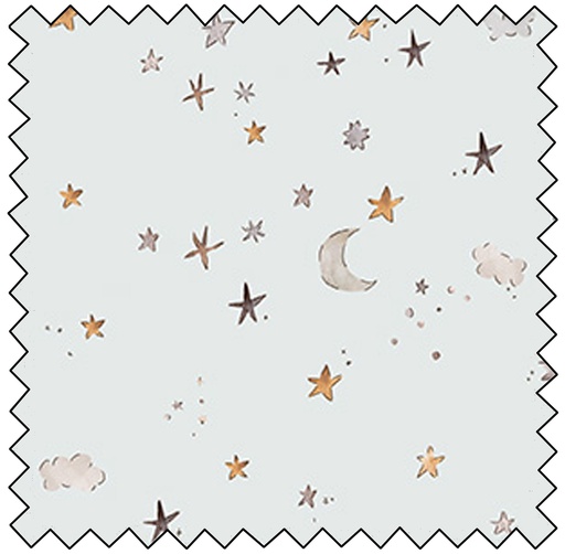 [F90955-90] Cotton-Tale - Stars - GRAY