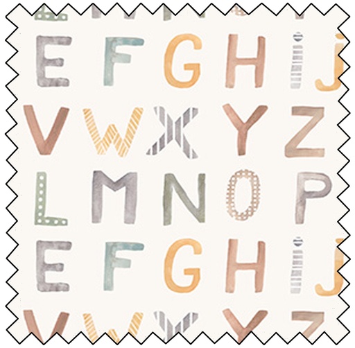 [F90950-11] Cotton-Tale - Alphabet - CREAM
