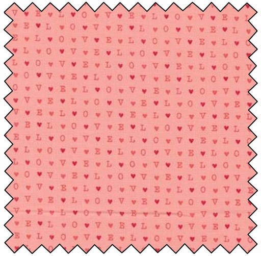 [M5225-14] Love Blooms - Love Text & Words - BLUSH - sale