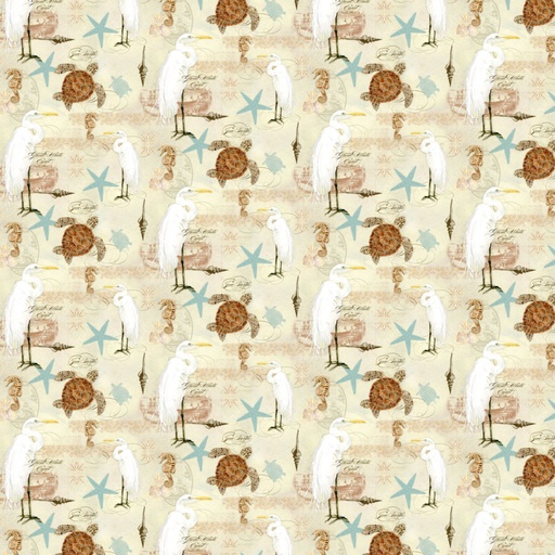 [CF55230602-02] COASTAL WATERWAYS - Collage -Cream - SALE