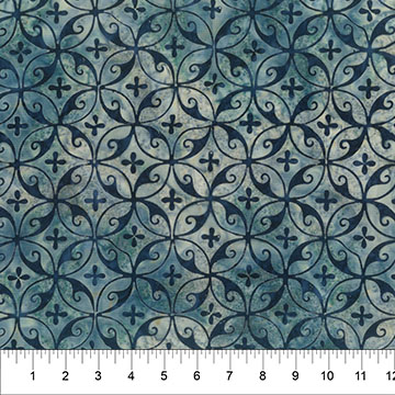[B83350-43] Tile Fusion Batik - Circle Swirl - Artic Blue