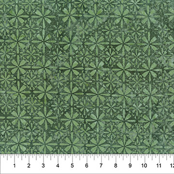 [B83352-71] Tile Fusion Batik - Tile Floral - Deep Sage