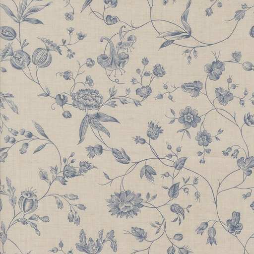 [M513973-15] SACRE BLEU - Pivoine Floral - Smoke/French Blue