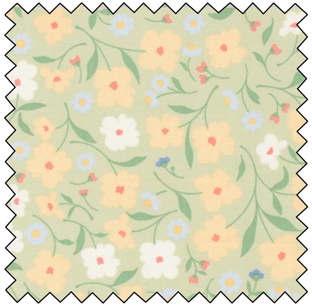 COTTAGE CHARM - Wallpaper Floral- PEAR