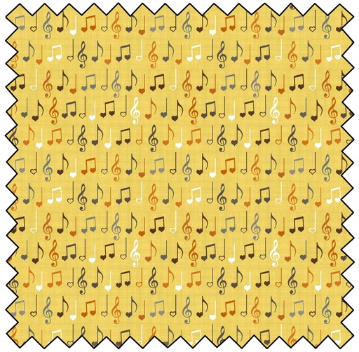 SONG BIRD - Musical Notes - YELLOW