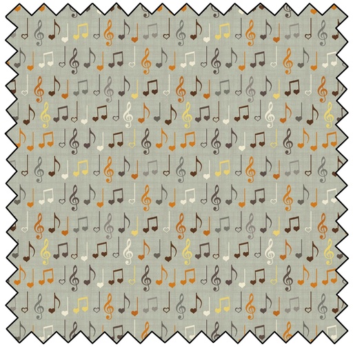 SONG BIRD - Musical Notes - TAUPE
