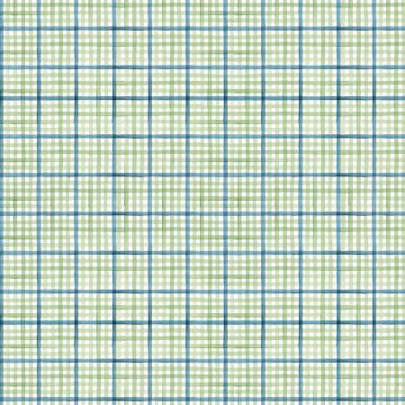 Peace and Wildflowers - Peaceful Plaid - GREEN