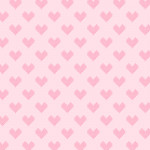 Daisy & Lily - Cross-Stitched Hearts - LIGHT PINK - Q-PALETTE