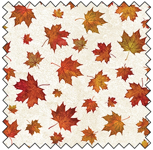 Stonehenge Oh Canada - Medium Leaves - BEIGE MULTI