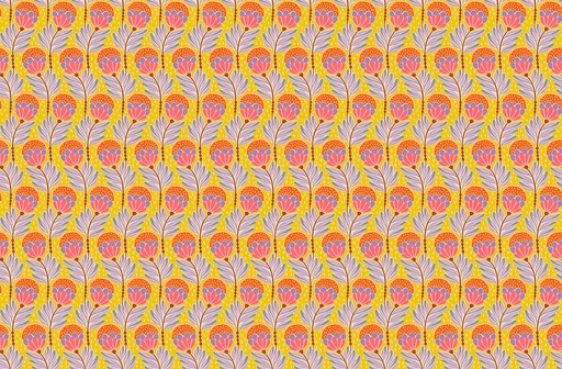 [ATM117-54L] Shooting Star - Bouncy Blooms - Saffron