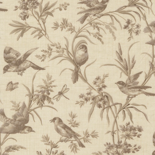 [M513983-12] JOIE DE VIVRE - Moineau Florals/Birds - PEARL ROCHE