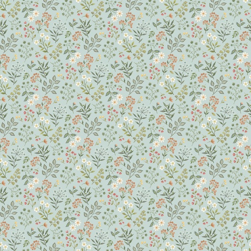 WOODLAND HEART - Floral - BLUE MULTI