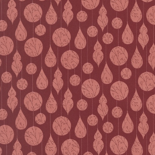 [M26151-18] GINGERBREAD LANE - Crystal Ornaments - CRANBERRY