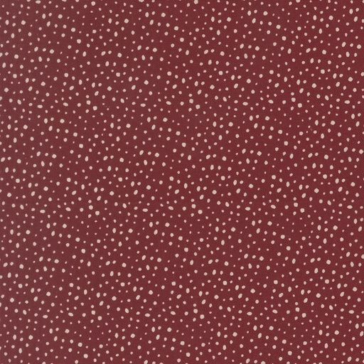 [M26158-18] GINGERBREAD LANE - Flurry Dots - CRANBERRY
