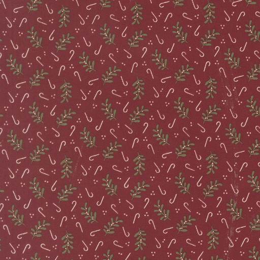 [M26157-18] GINGERBREAD LANE - Holly Candy - CRANBERRY
