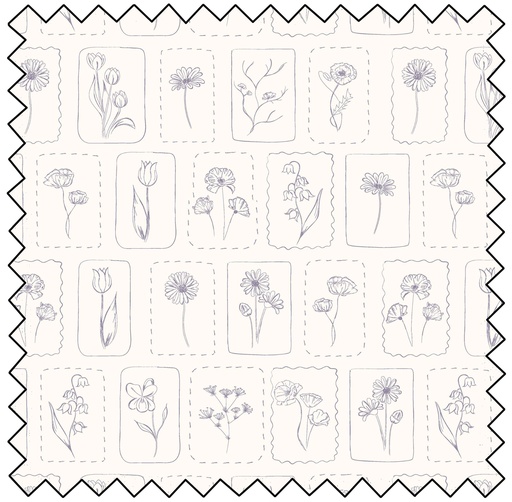 [MBF3765-06] Wild Flowers - Vintage Florals - CREAM