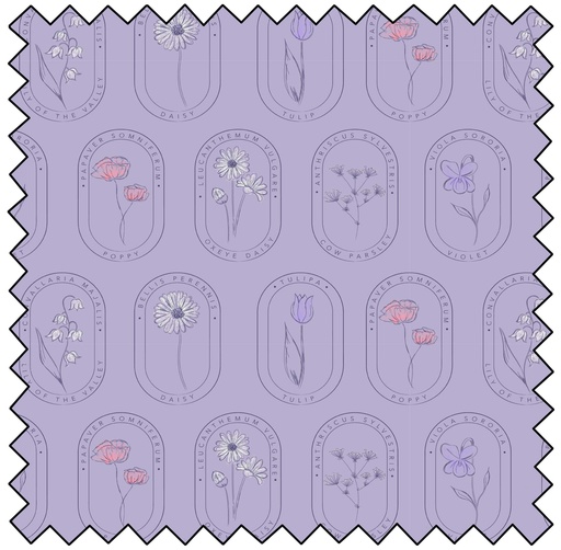 [MBF3765-04] Wild Flowers - Sketchbook Florals - PURPLE
