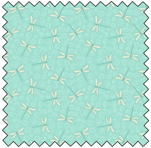 [MBF3762-04] Shimmering Waters - Dragonfly Drift - LIGHT BLUE