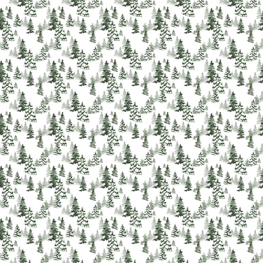 [FF91250-10] Snowbound - Trees - WHITE
