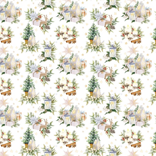 [FF91246-10] Snowbound - White Christmas - WHITE