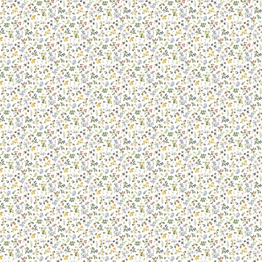 [NDP29010-10] Country Mouse - Small Floral Toss - WHITE